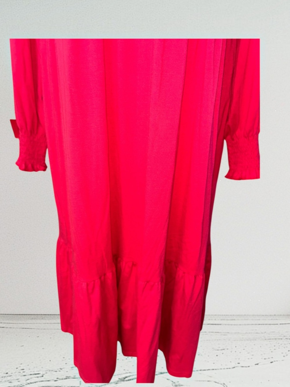 UVN Red Tiered Maxi Dress,P2P:20.5-22”,L:48” NWT - Picture 4 of 9